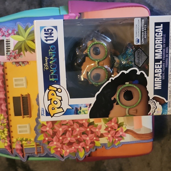 Encanto Loungefly Backpack with Mirabel Funko Pop - Picture 2 of 6